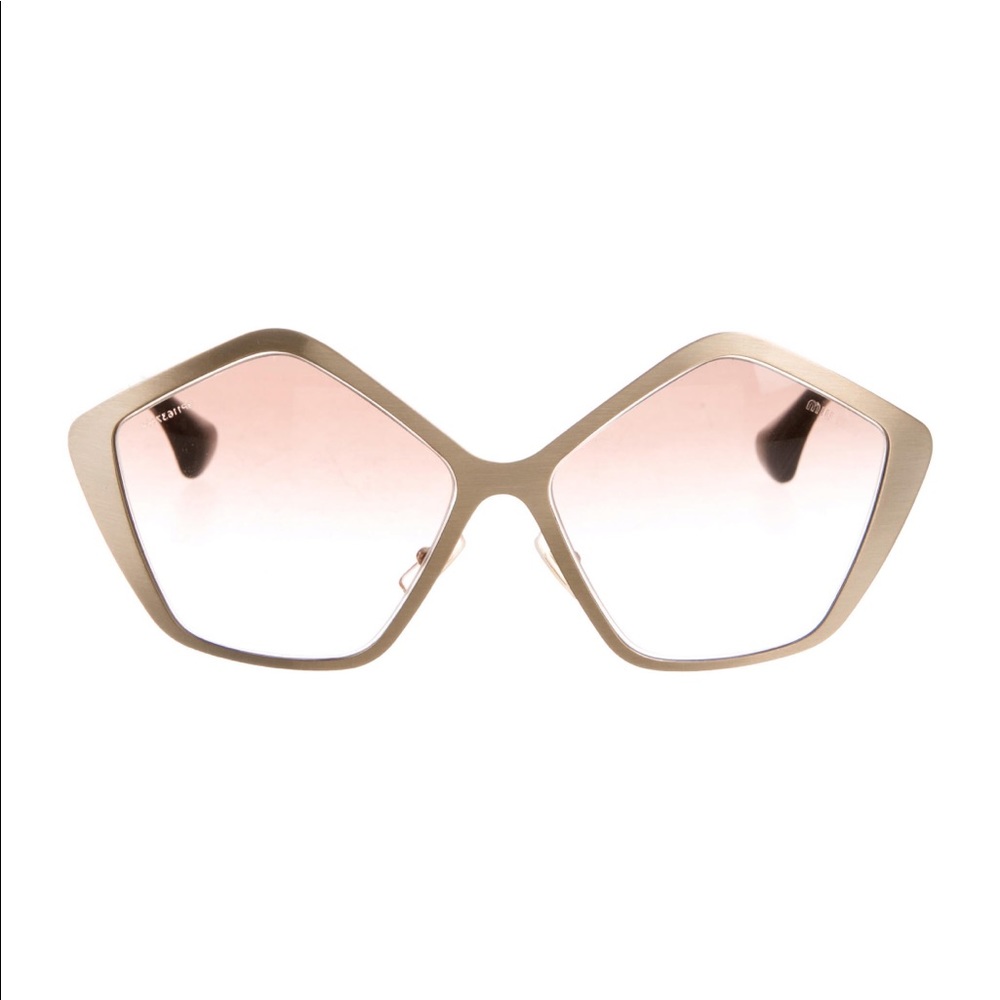 Miu Miu brushed gold star sunglasses